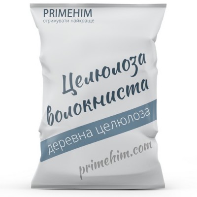 Белый порошок волокнистой целлюлозы в мешке 25 кг от ПраймХИМ